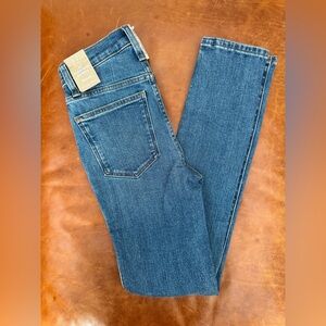 MADEWELL | 10" High-Rise Skinny Jeans in Foregate Wash, Knee-Rip Edition